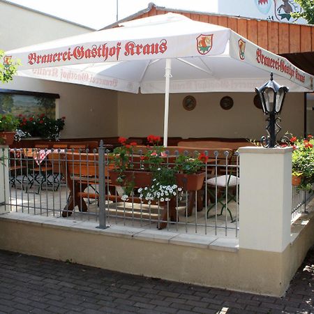 Brauerei Gasthof Kraus Hirschaid Esterno foto