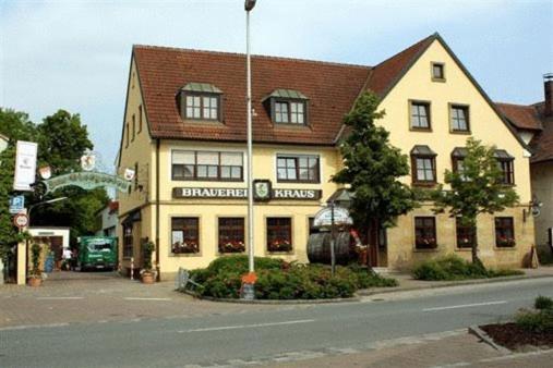 Brauerei Gasthof Kraus Hirschaid Esterno foto