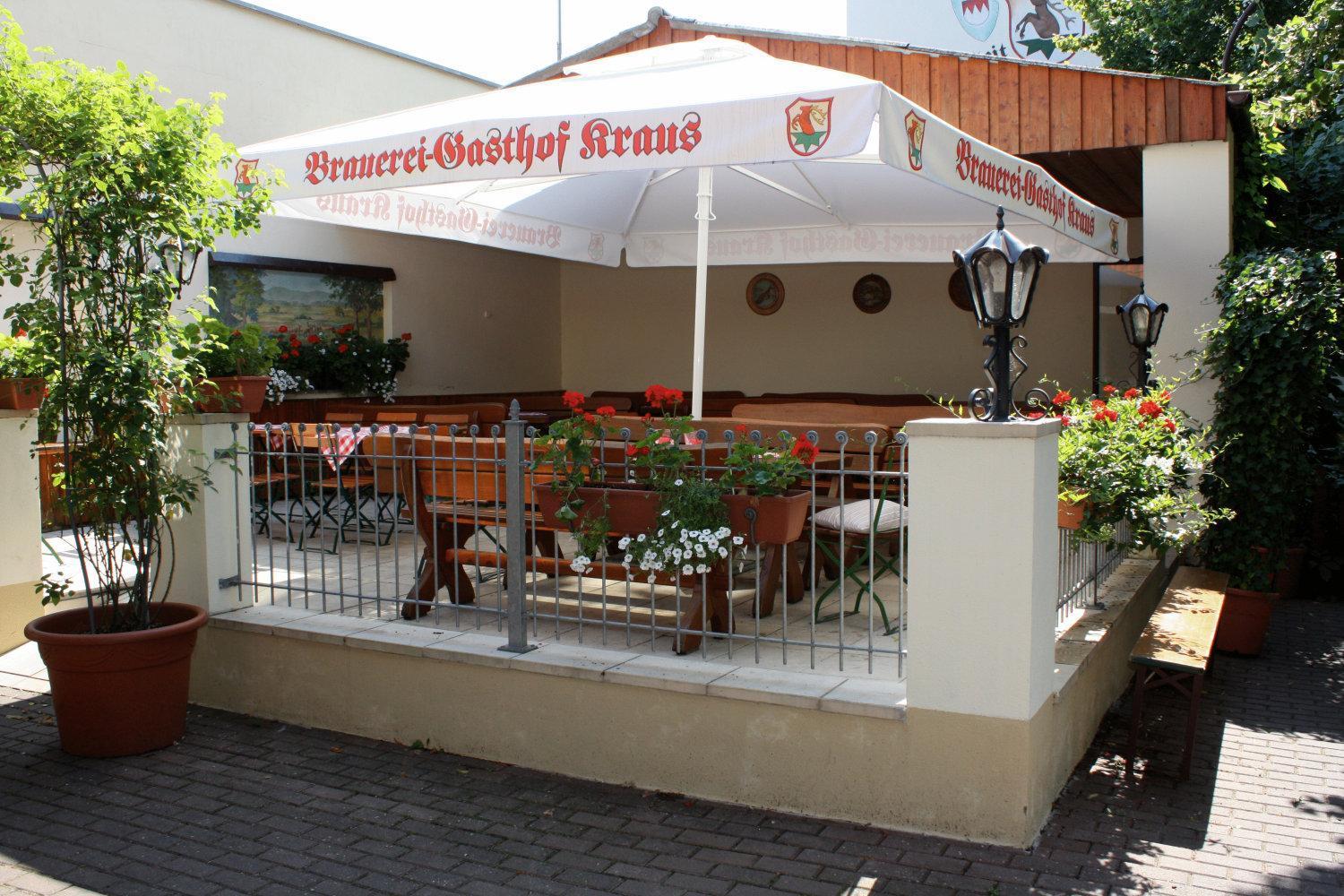 Brauerei Gasthof Kraus Hirschaid Esterno foto